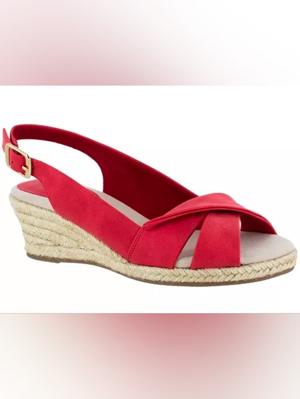 Easy StreetMaureen Espadrille Slingback Sandals Size 7 M New Red Shade